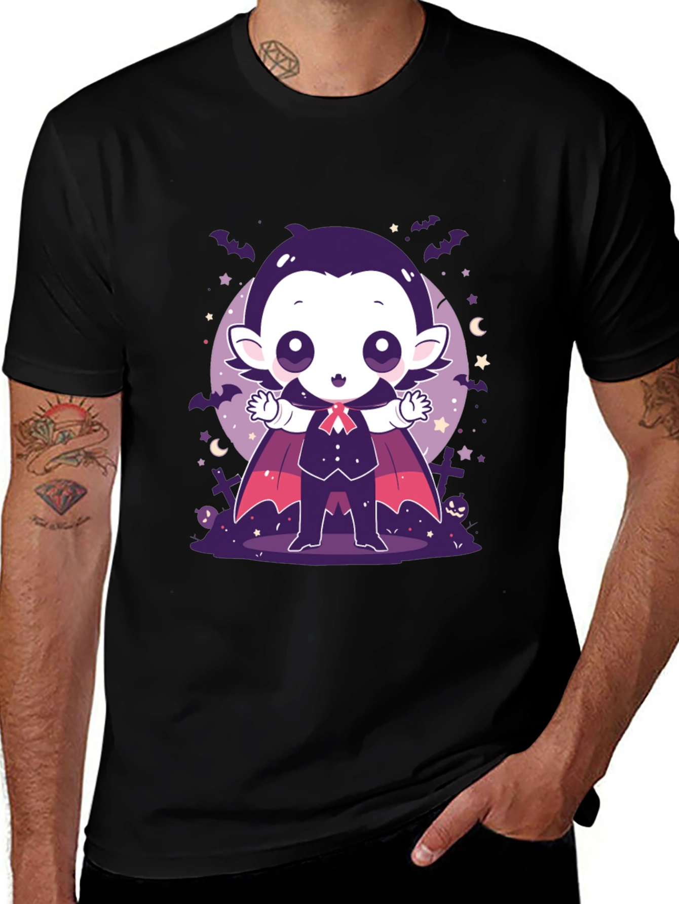 Cute Vampire Graphic Tee - Halloween T-Shirt