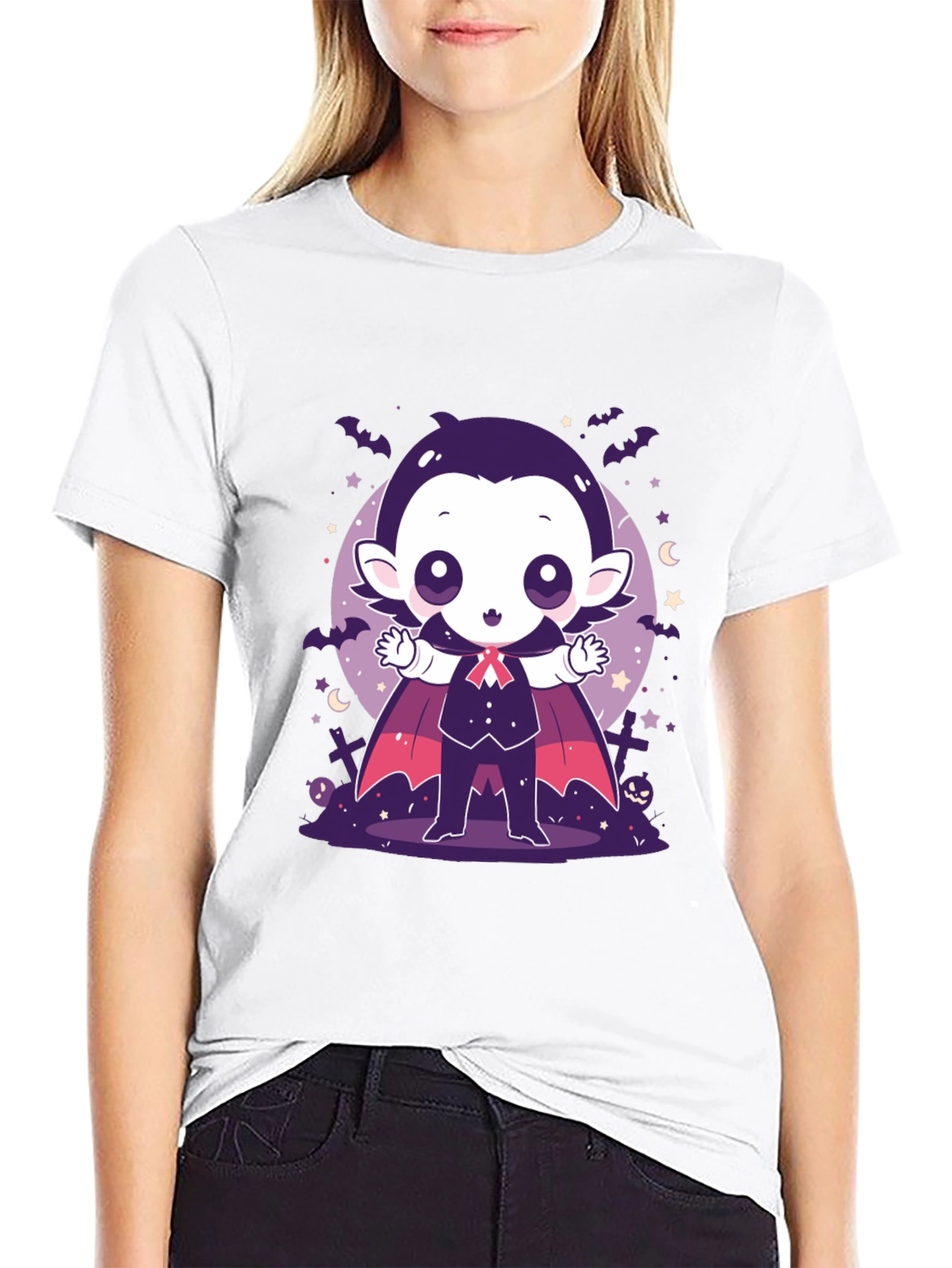 Cute Vampire Graphic Tee - Halloween T-Shirt