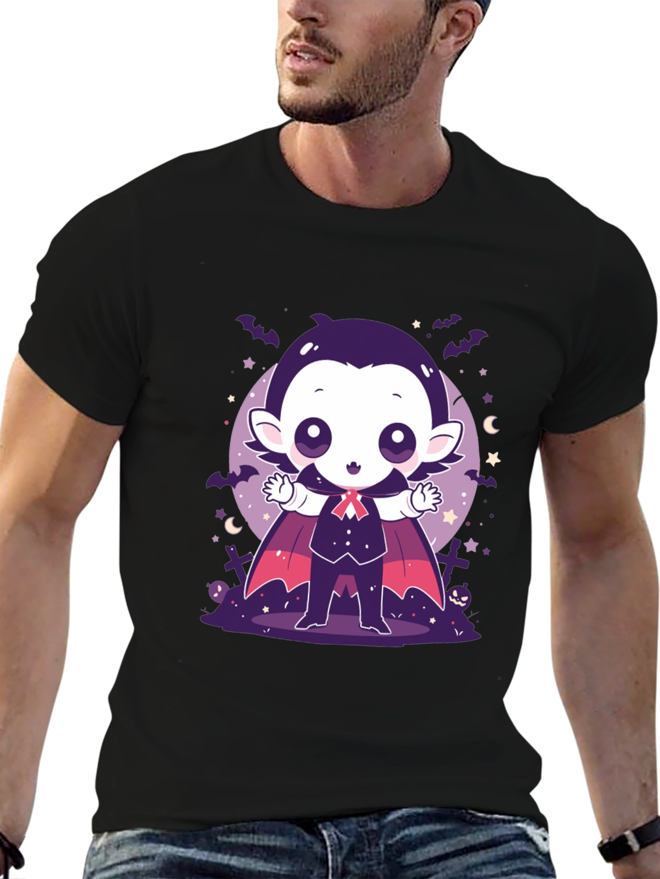 Cute Vampire Graphic Tee - Halloween T-Shirt