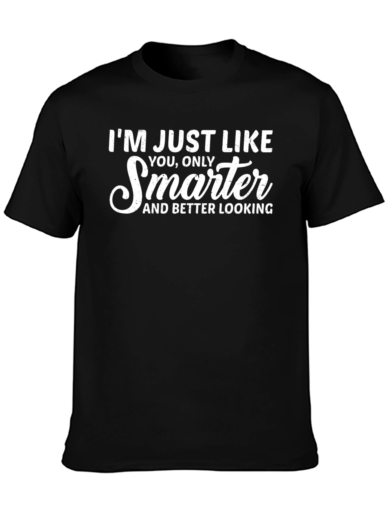 Funny Smarter T-Shirt - Mens Black Tee