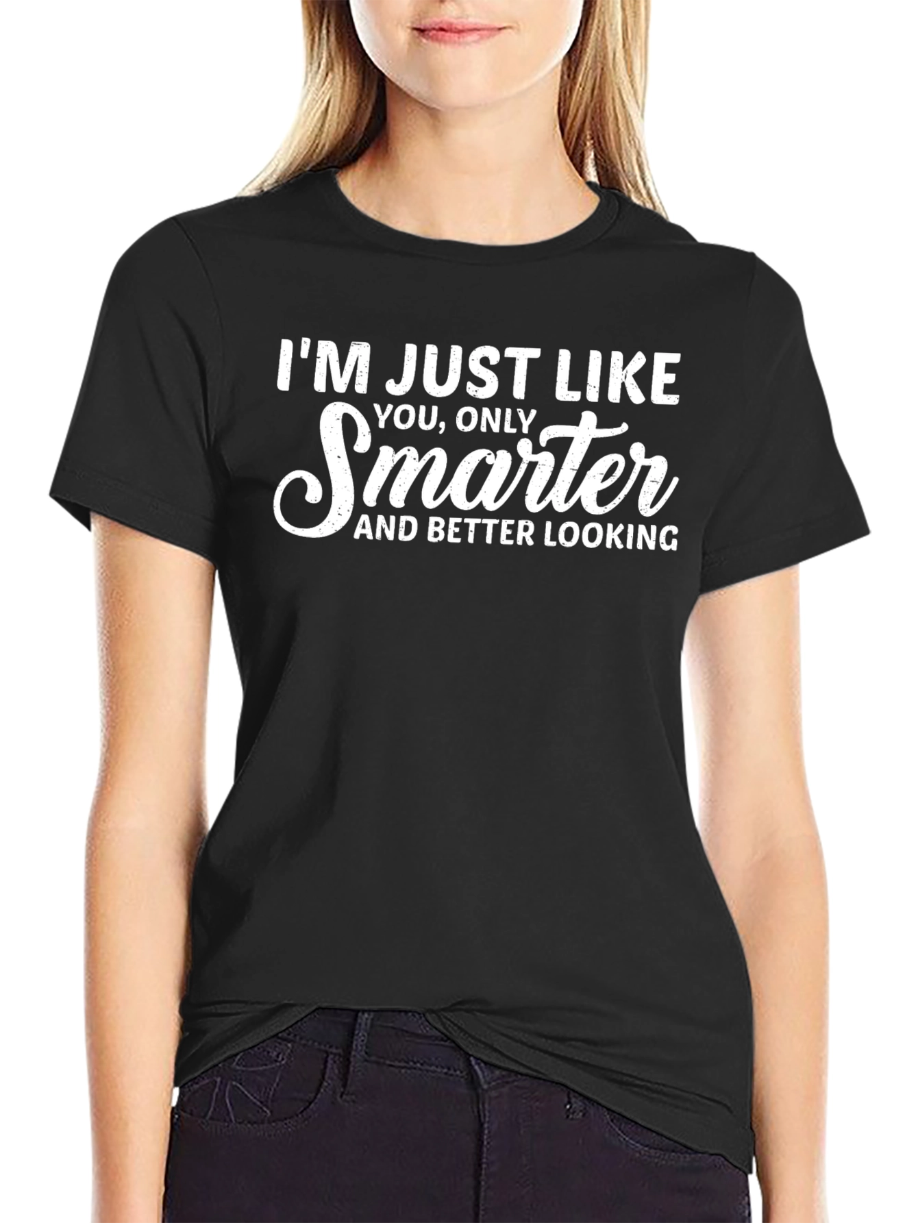 Funny Smarter T-Shirt - Mens Black Tee