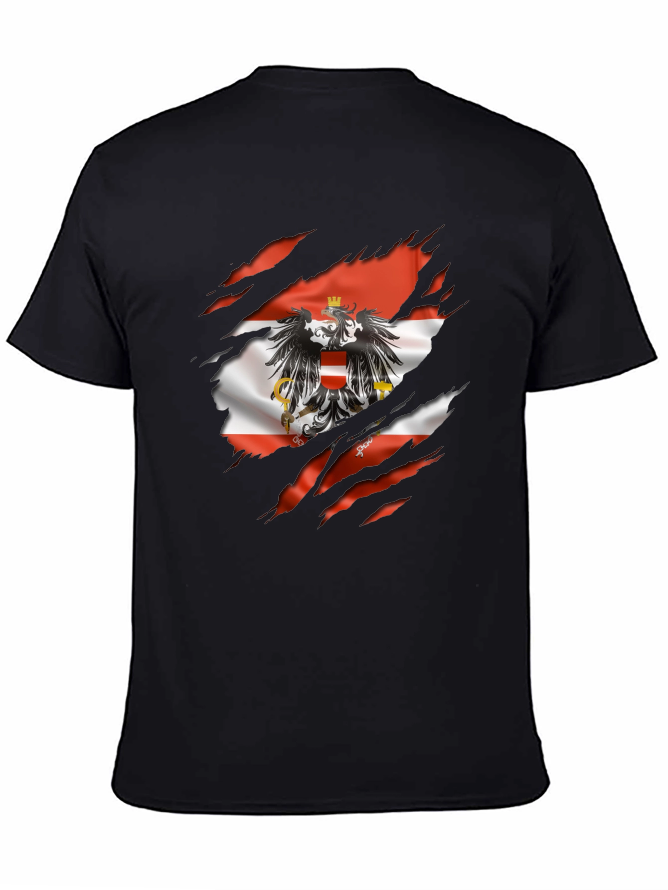 Austria Flag Eagle Graphic T-Shirt