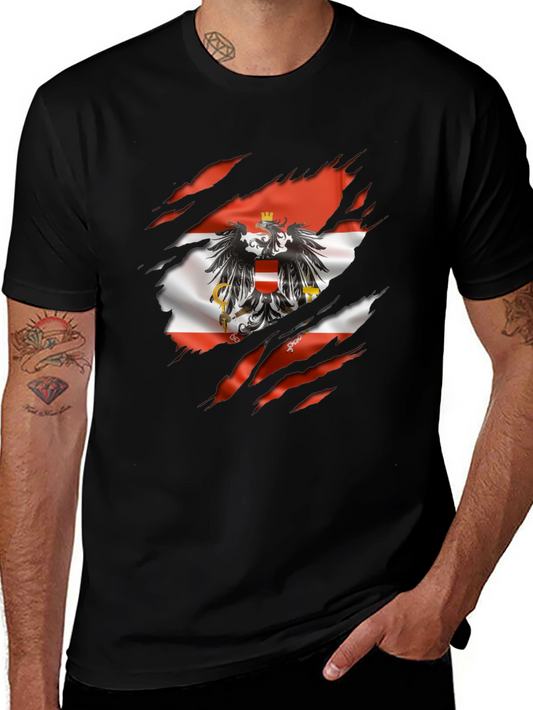 Austria Flag Eagle Graphic T-Shirt