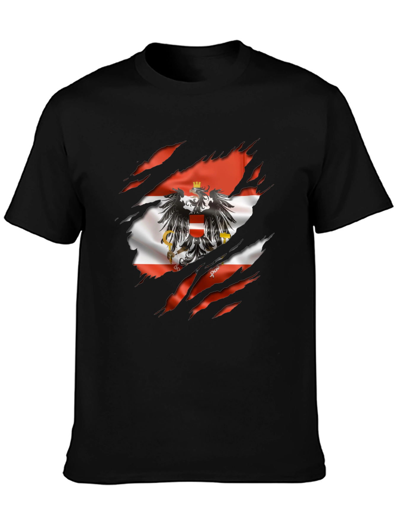 Austria Flag Eagle Graphic T-Shirt