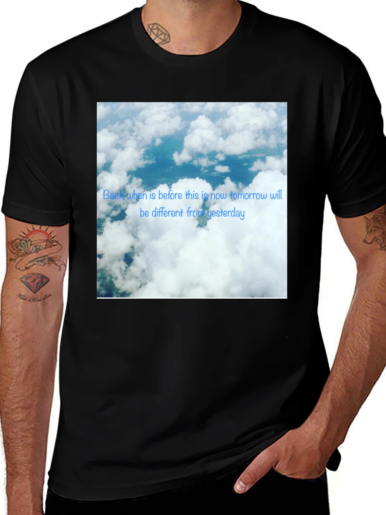 Sky Cloud Photo T-Shirt - Modern Design