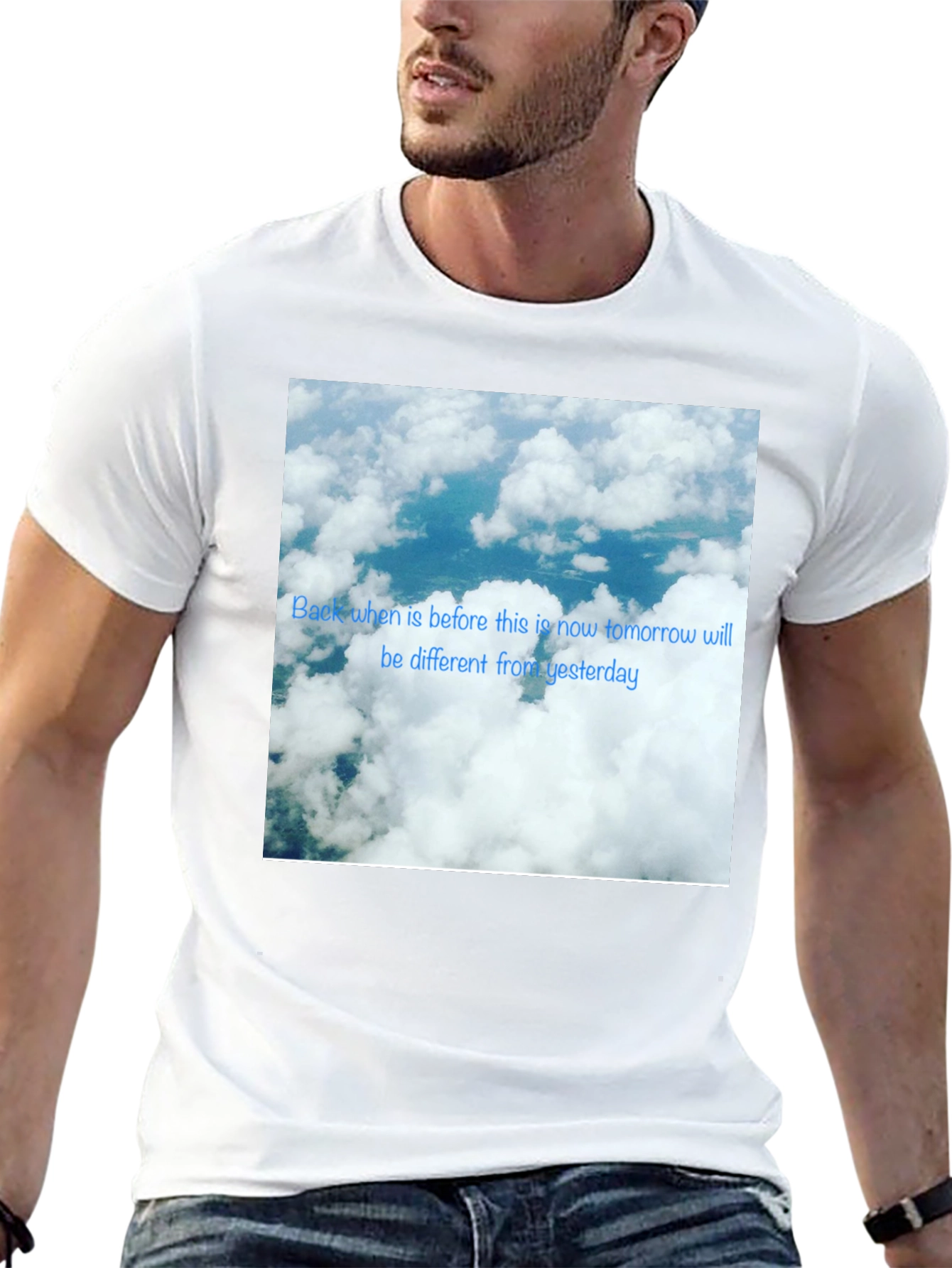 Sky Cloud Photo T-Shirt - Modern Design