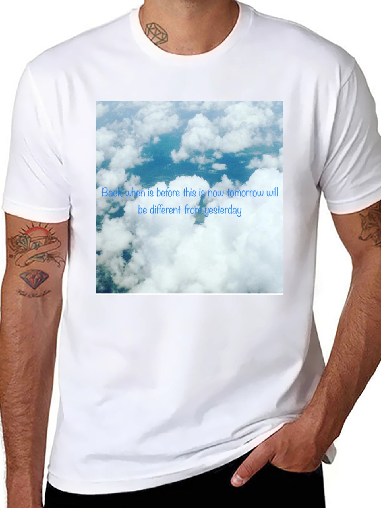 Sky Cloud Photo T-Shirt - Modern Design