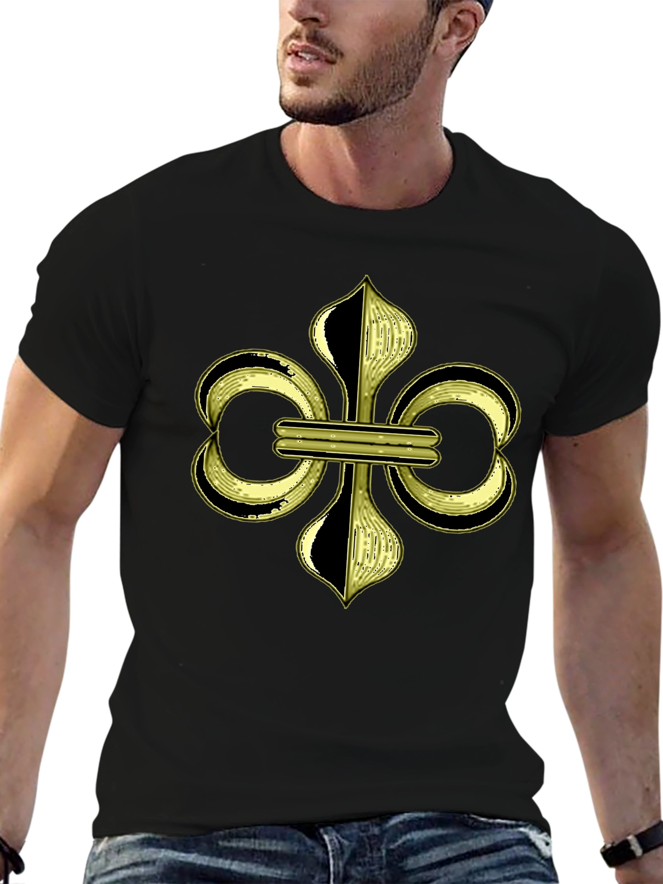 Fleur-de-lis Graphic Black T-Shirt