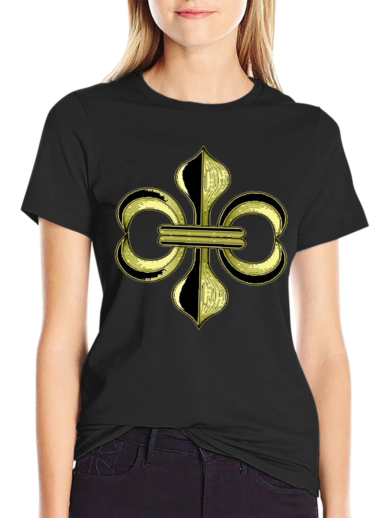 Fleur-de-lis Graphic Black T-Shirt