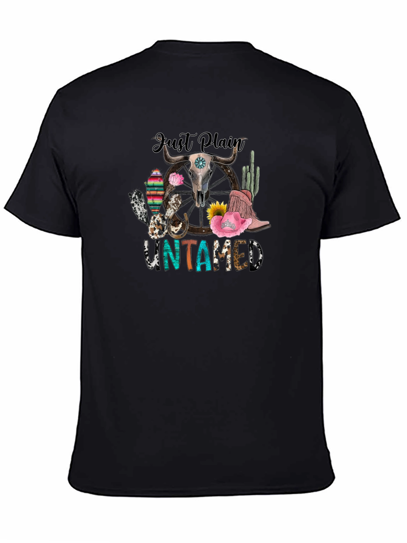 Just Plain Untamed Graphic T-Shirt - Black