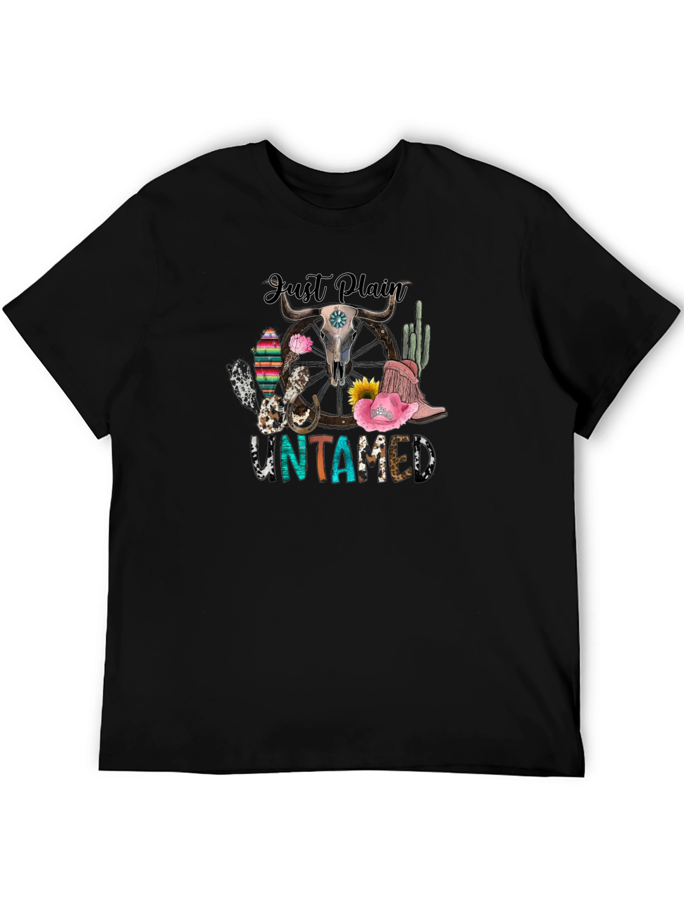 Just Plain Untamed Graphic T-Shirt - Black