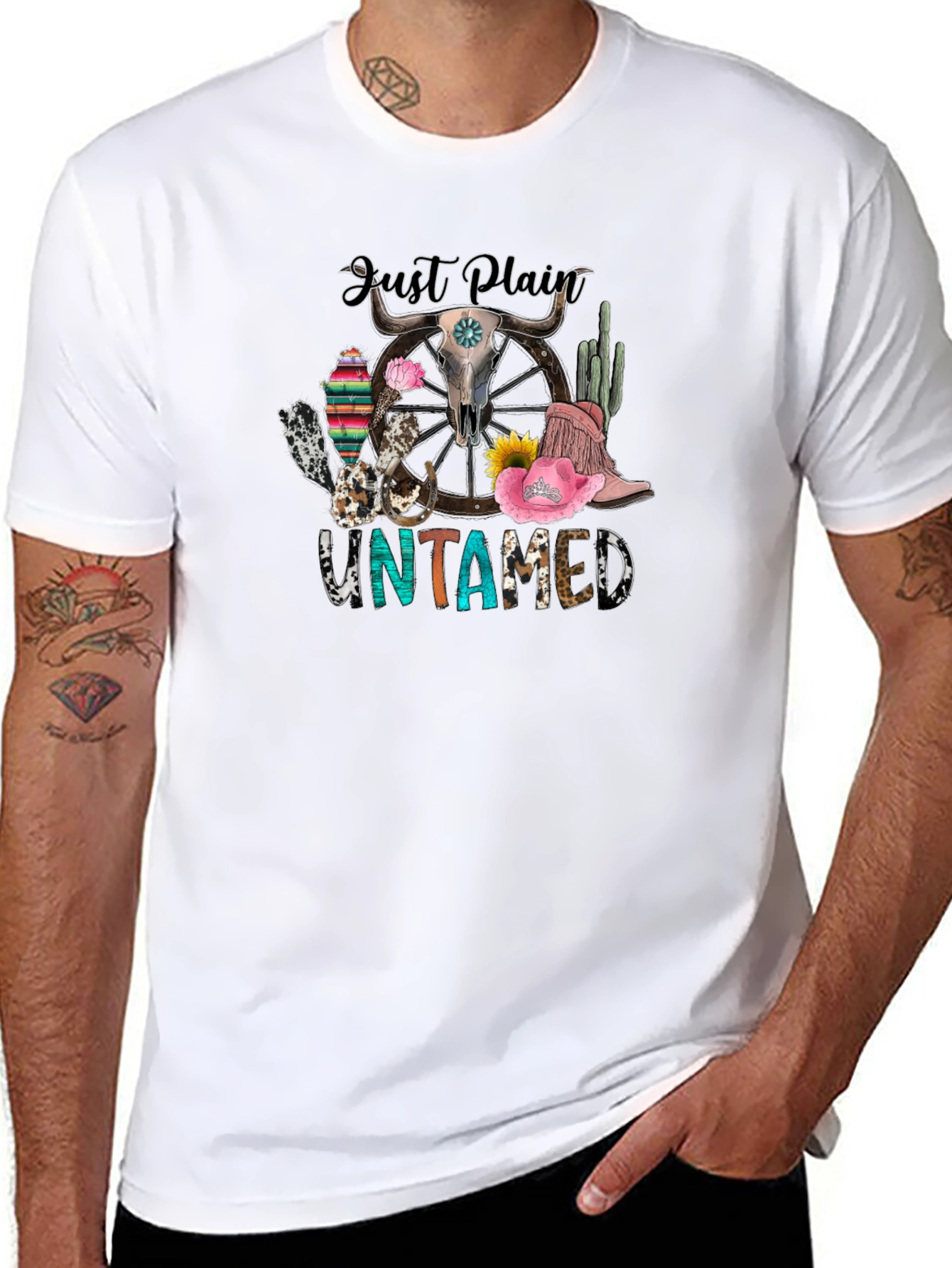 Just Plain Untamed Graphic T-Shirt - Black