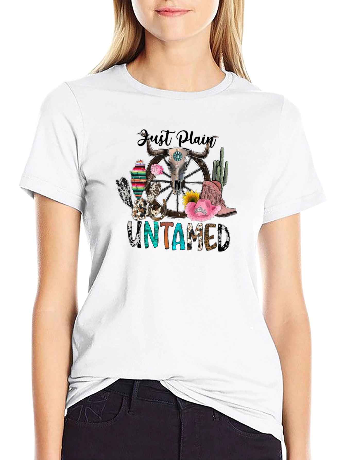 Just Plain Untamed Graphic T-Shirt - Black
