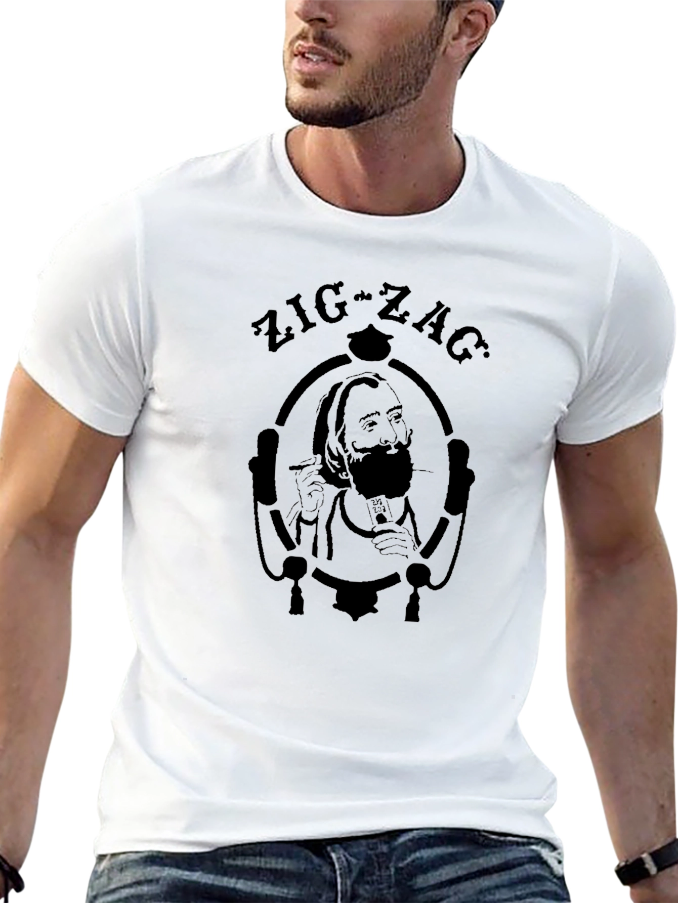 Zig-Zag Man Graphic T-Shirt - Classic Design