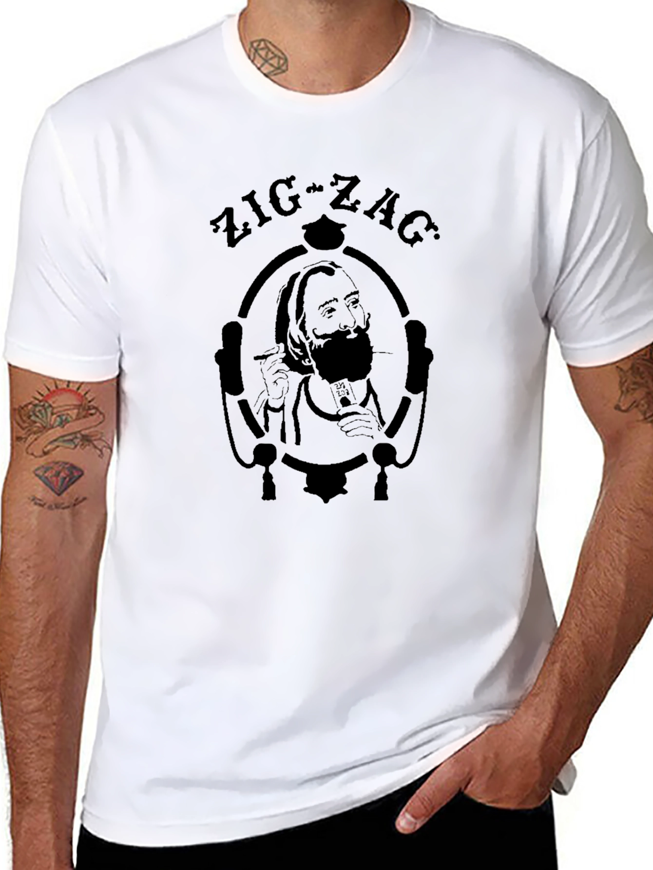 Zig-Zag Man Graphic T-Shirt - Classic Design