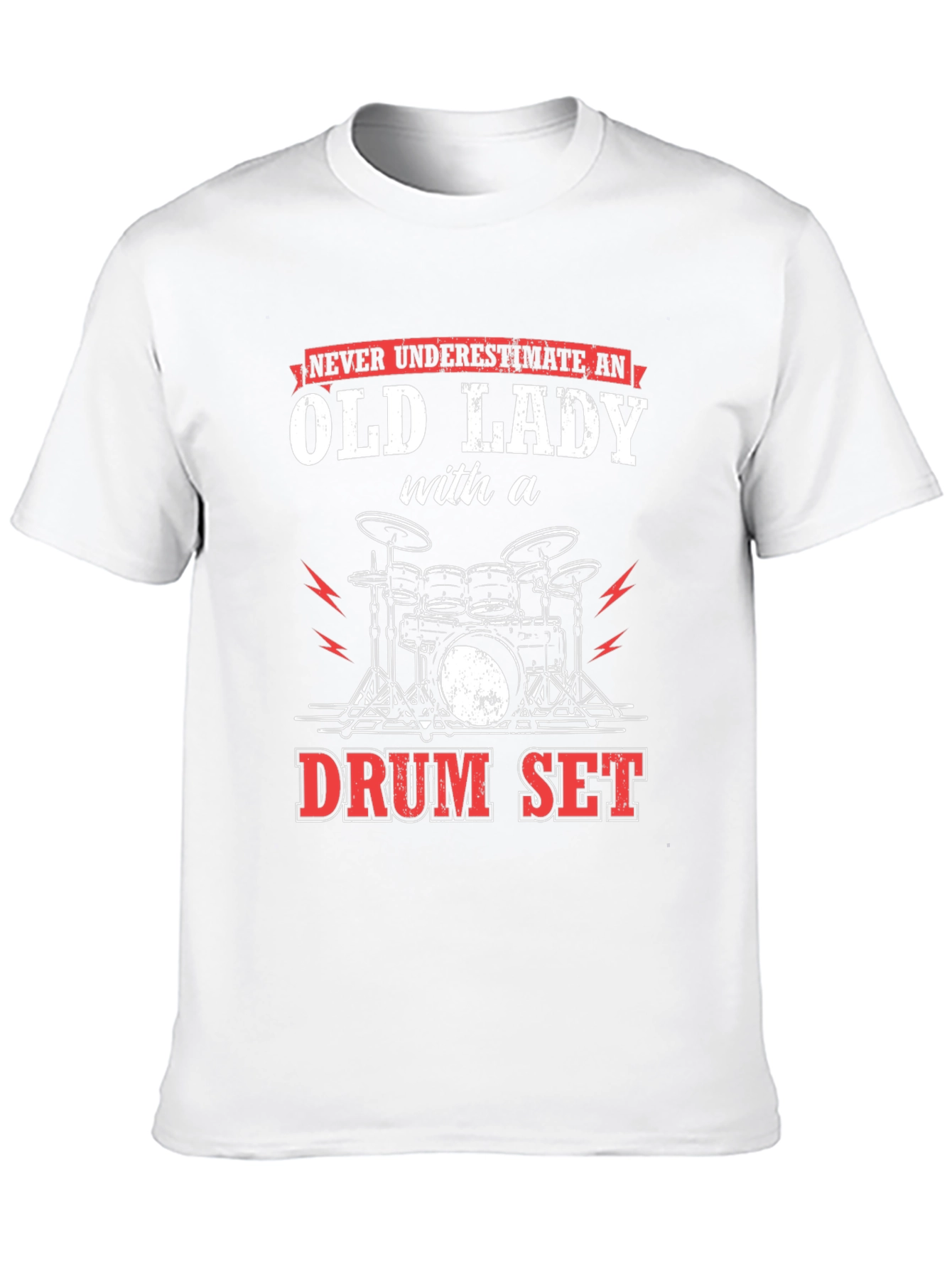 Funny Old Lady Drummer T-Shirt