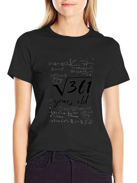 19th Birthday Math T-Shirt Square Root 361