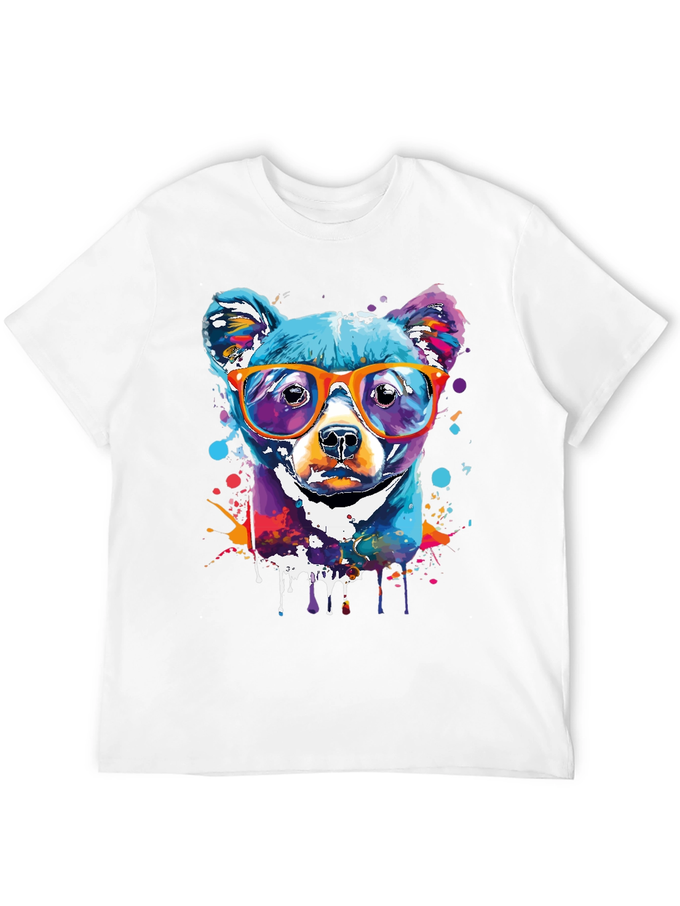 Cool Dog Art T-Shirt - Vibrant Graphic Tee