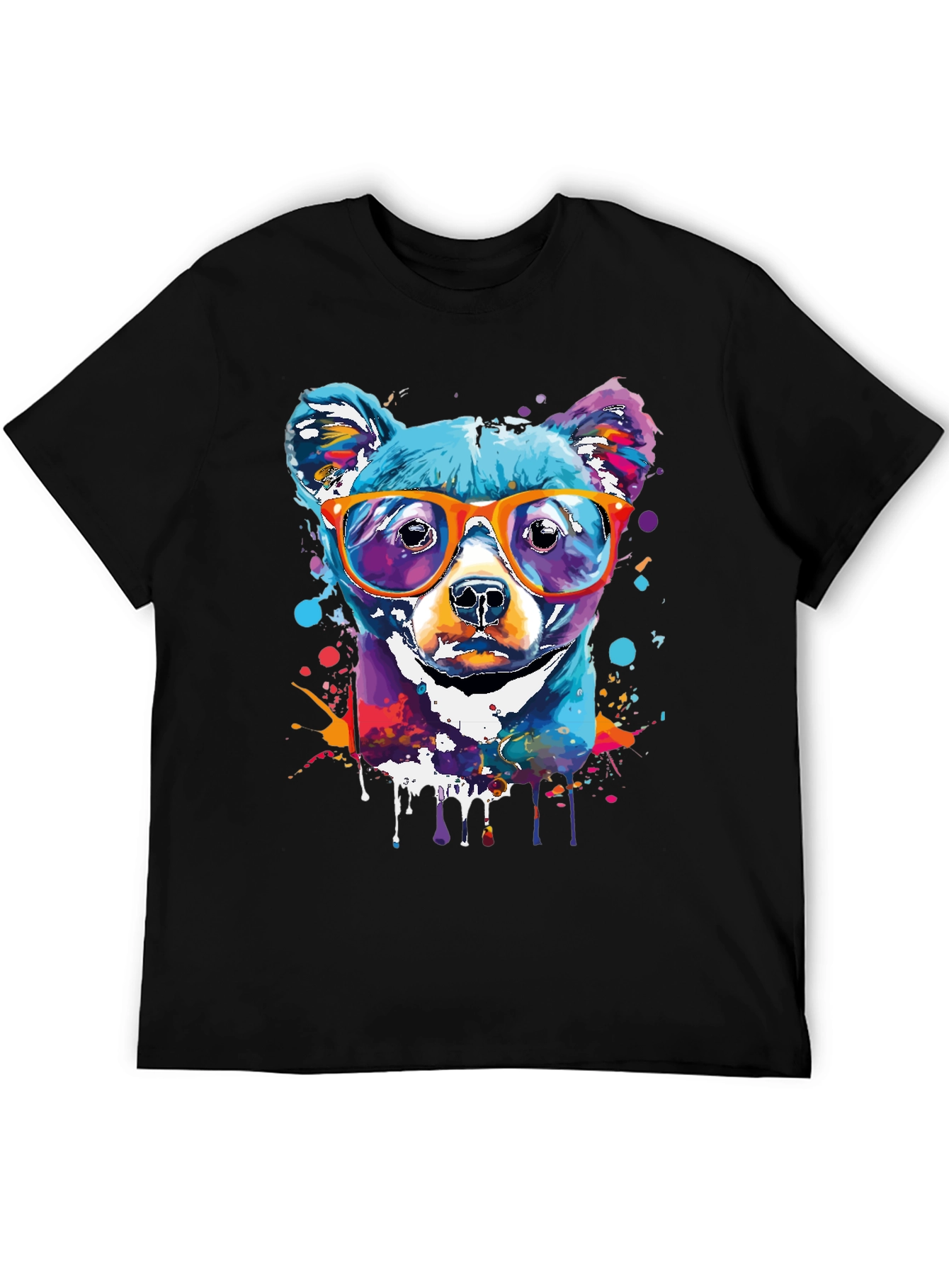 Cool Dog Art T-Shirt - Vibrant Graphic Tee