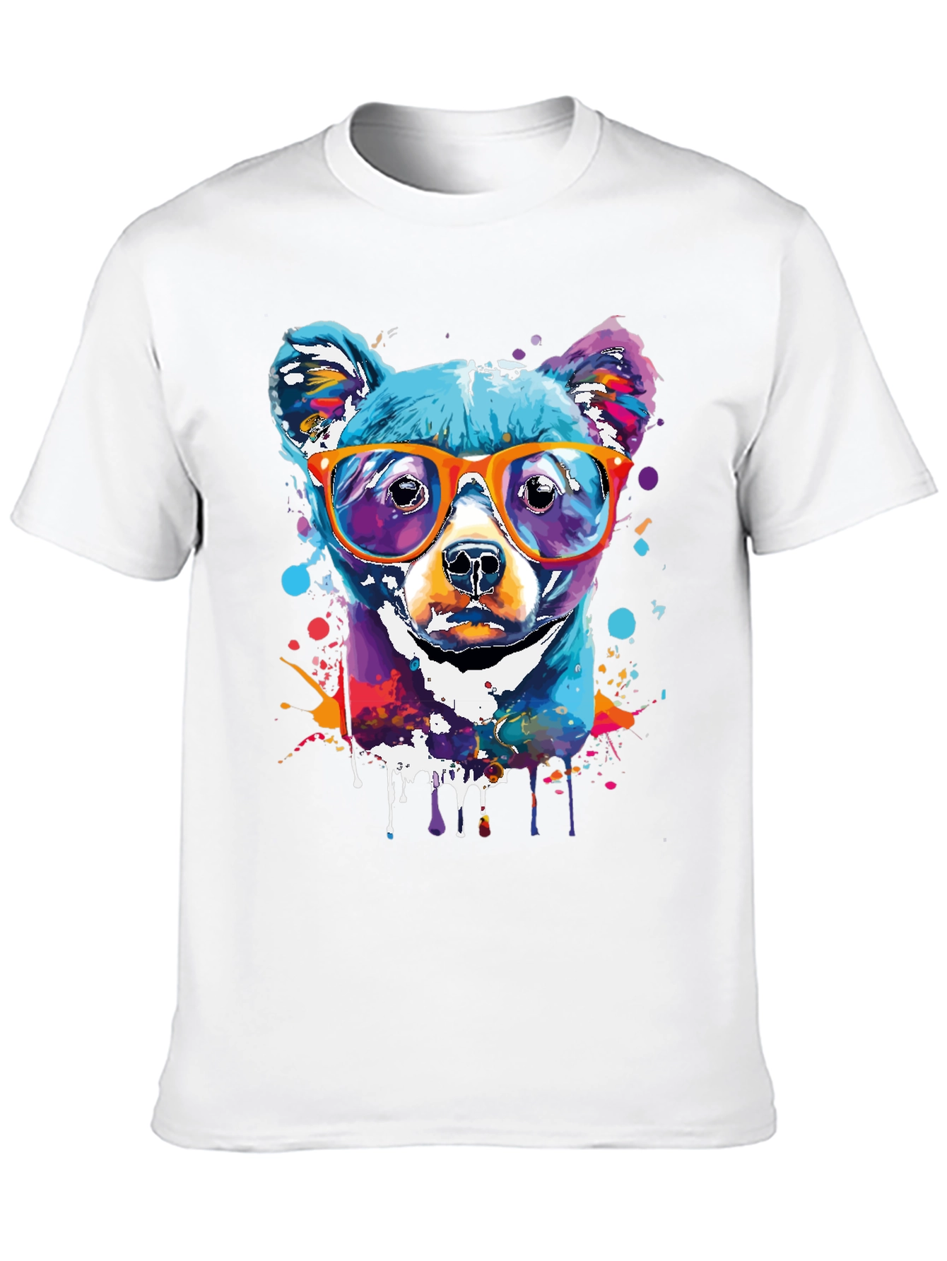Cool Dog Art T-Shirt - Vibrant Graphic Tee