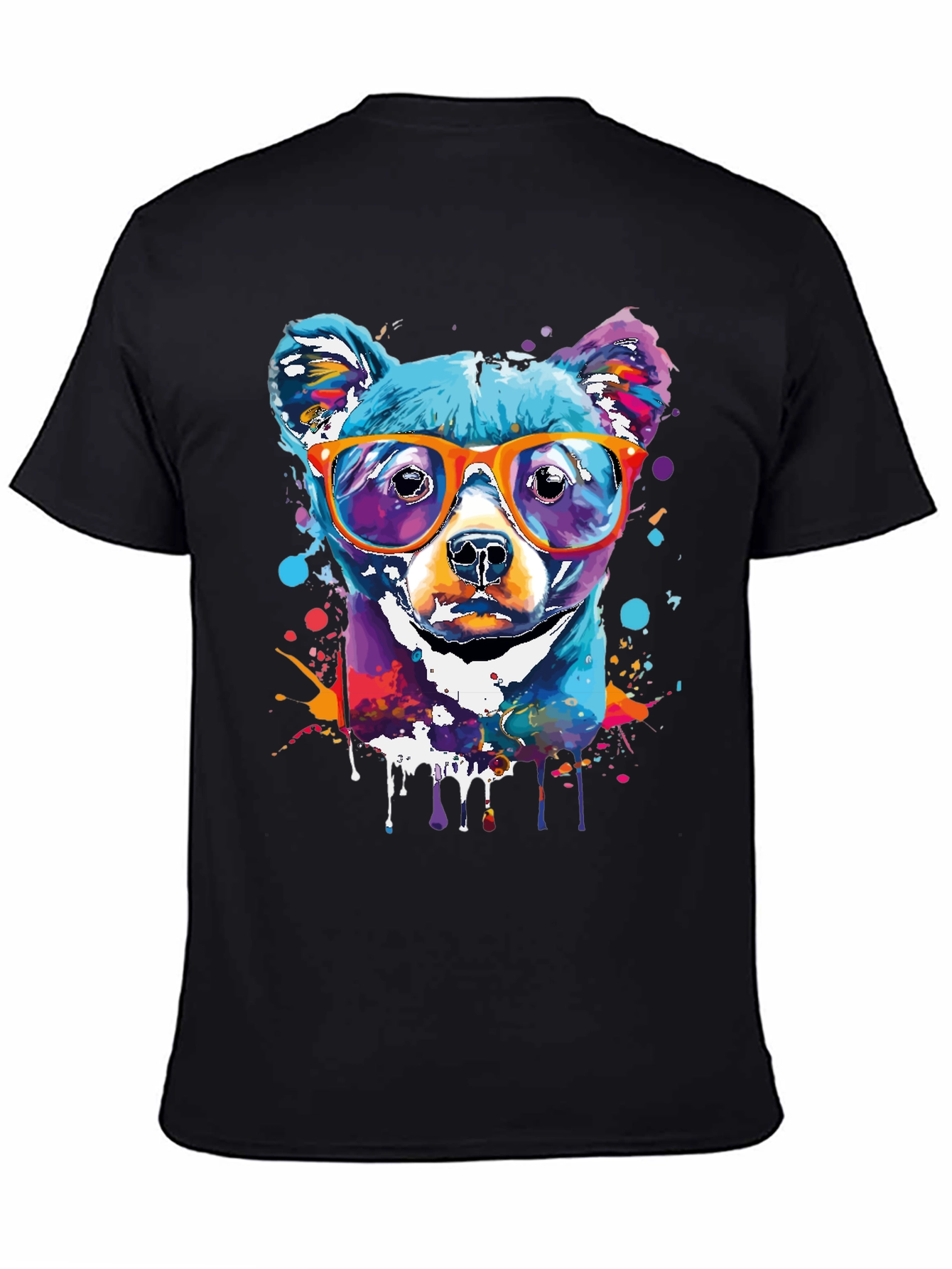 Cool Dog Art T-Shirt - Vibrant Graphic Tee