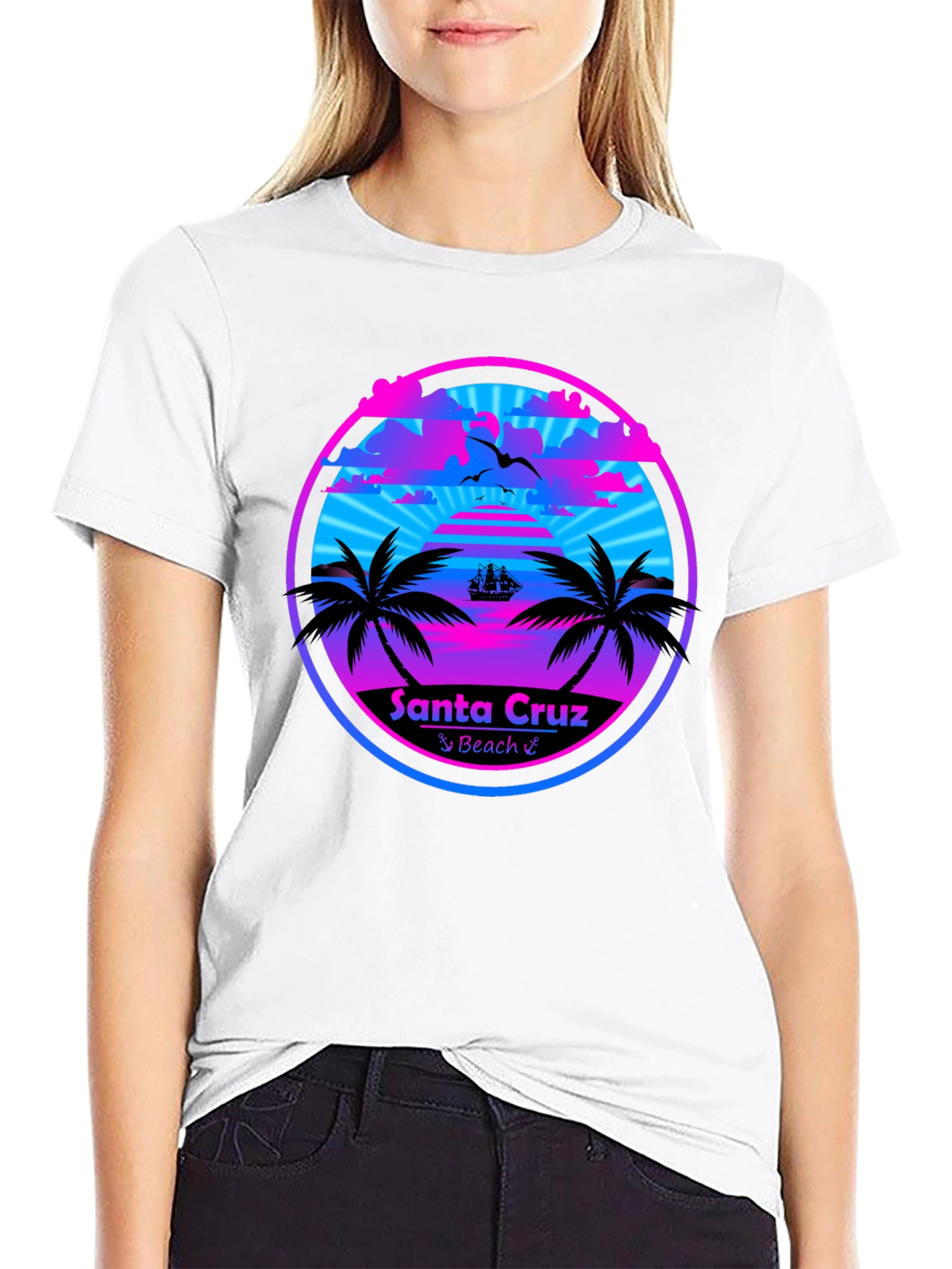 Santa Cruz Beach Graphic T-Shirt