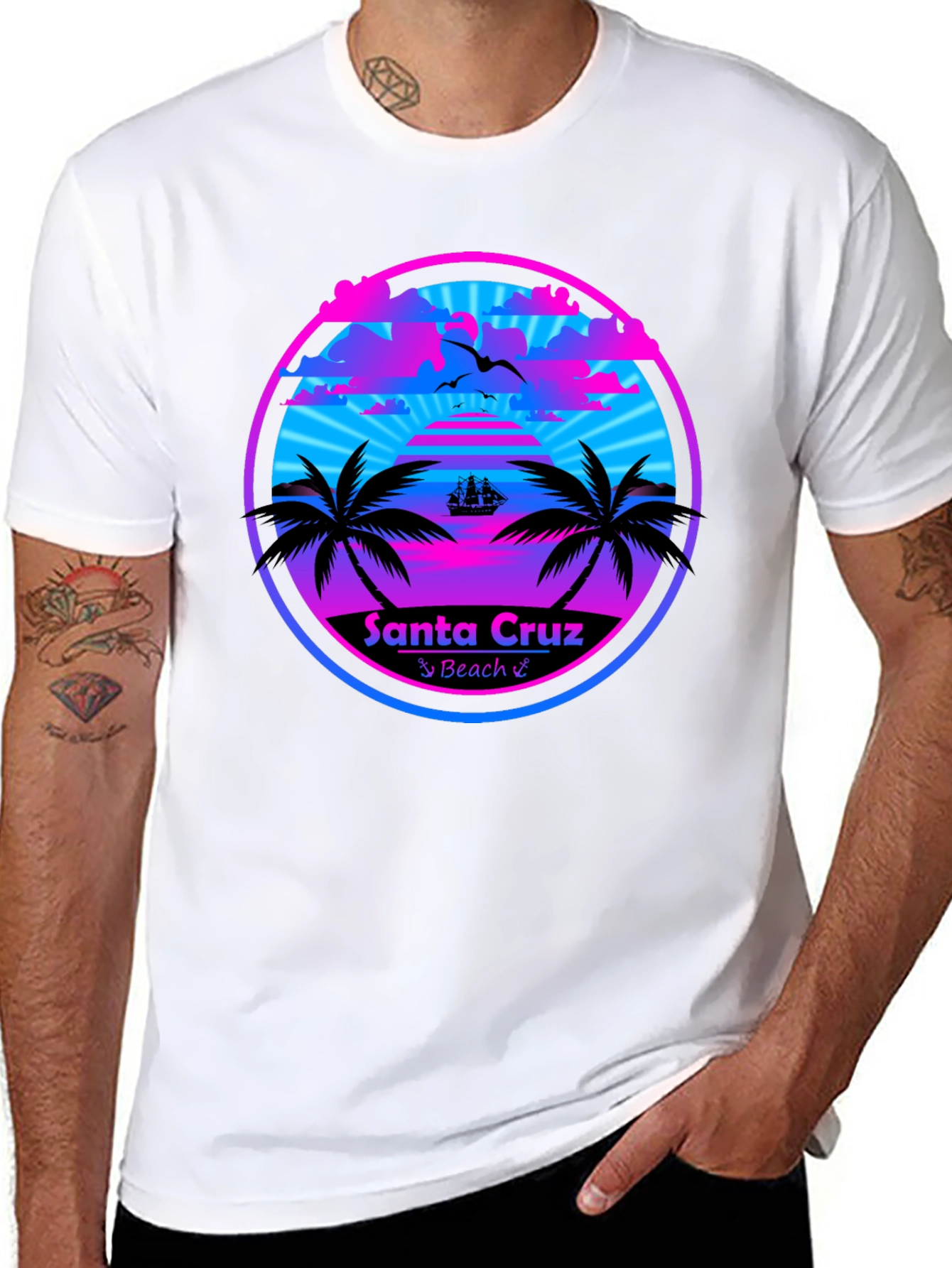 Santa Cruz Beach Graphic T-Shirt