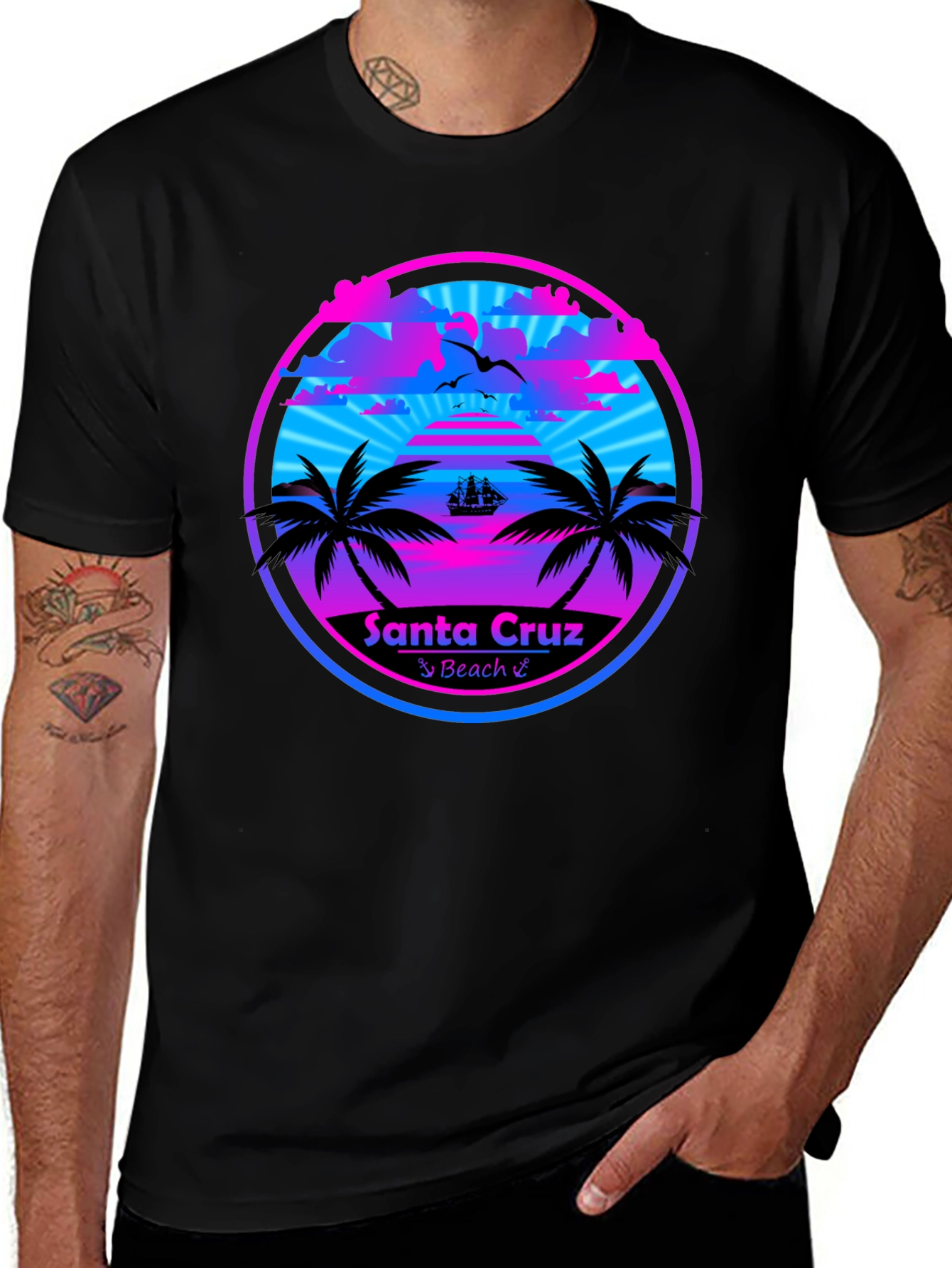 Santa Cruz Beach Graphic T-Shirt