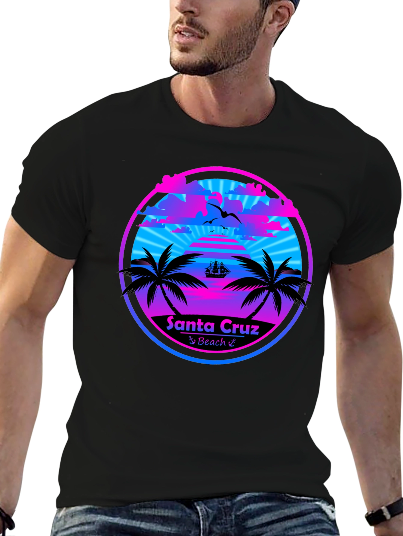 Santa Cruz Beach Graphic T-Shirt