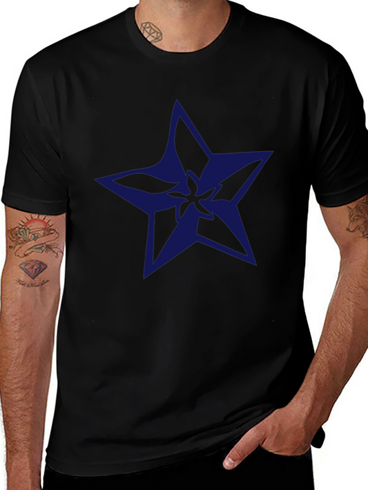 Navy Star Graphic Black T-Shirt