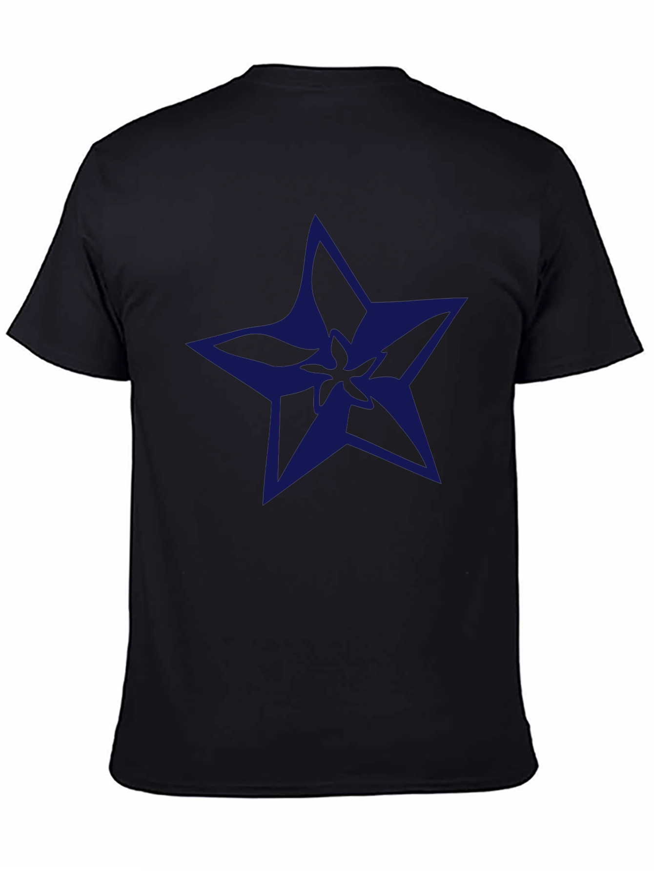 Navy Star Graphic Black T-Shirt