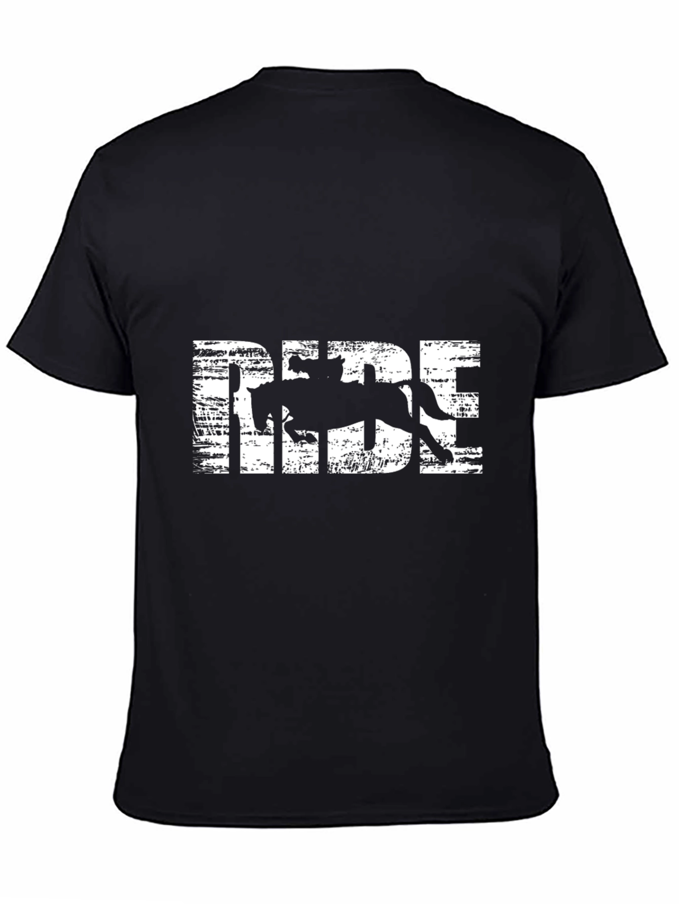 Equestrian RIDE Graphic T-Shirt - Black Cotton Tee