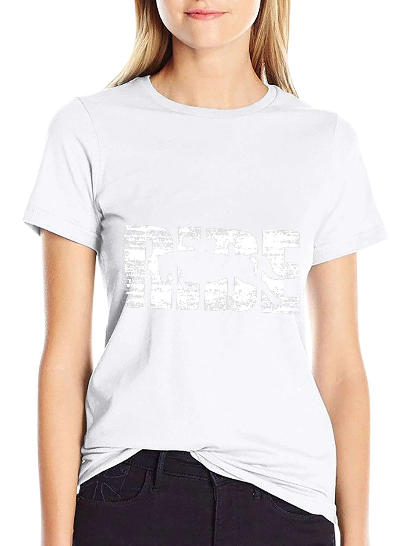 Equestrian RIDE Graphic T-Shirt - Black Cotton Tee