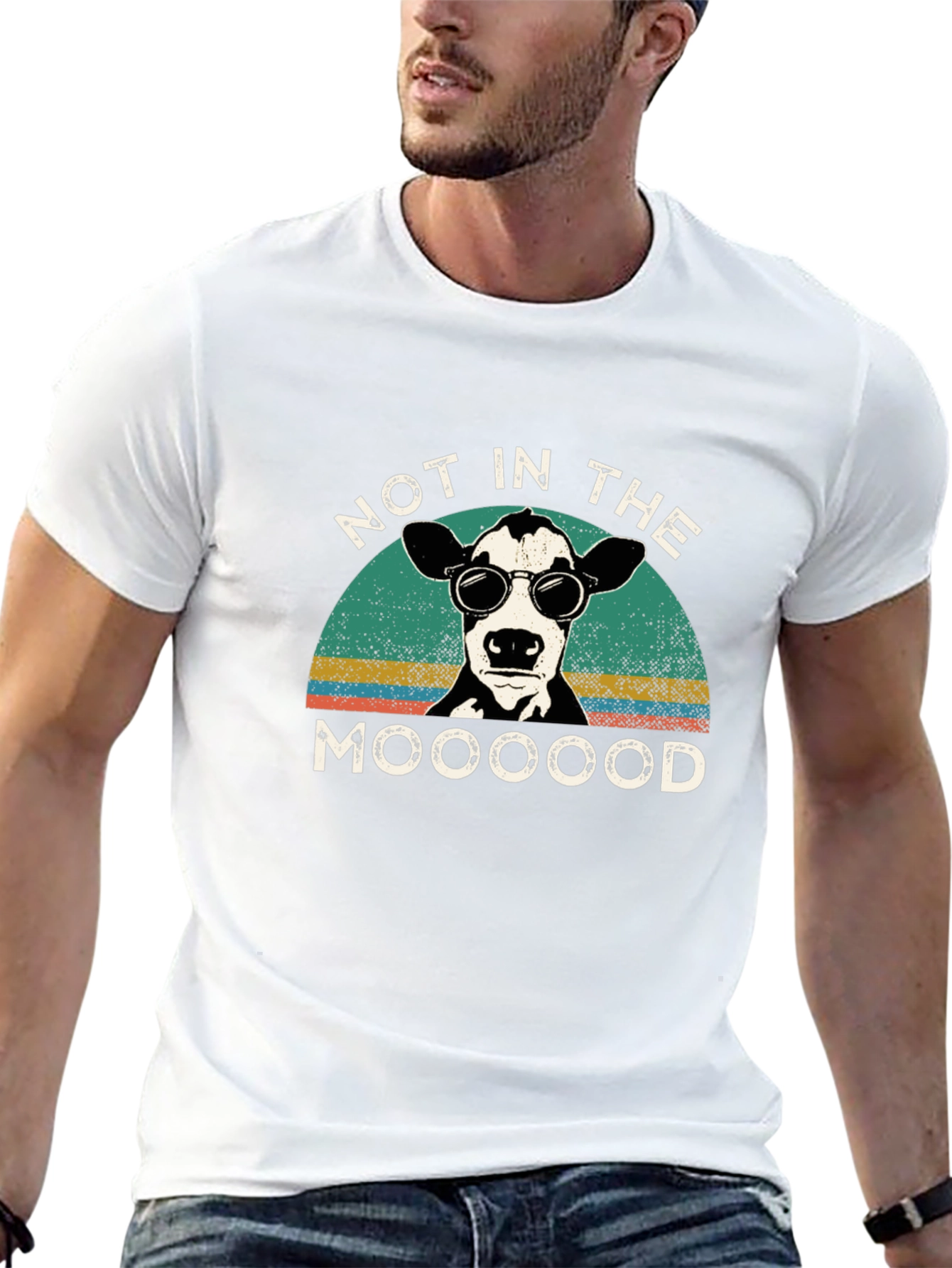 Not in the Mooood T-Shirt Cow Graphic Tee