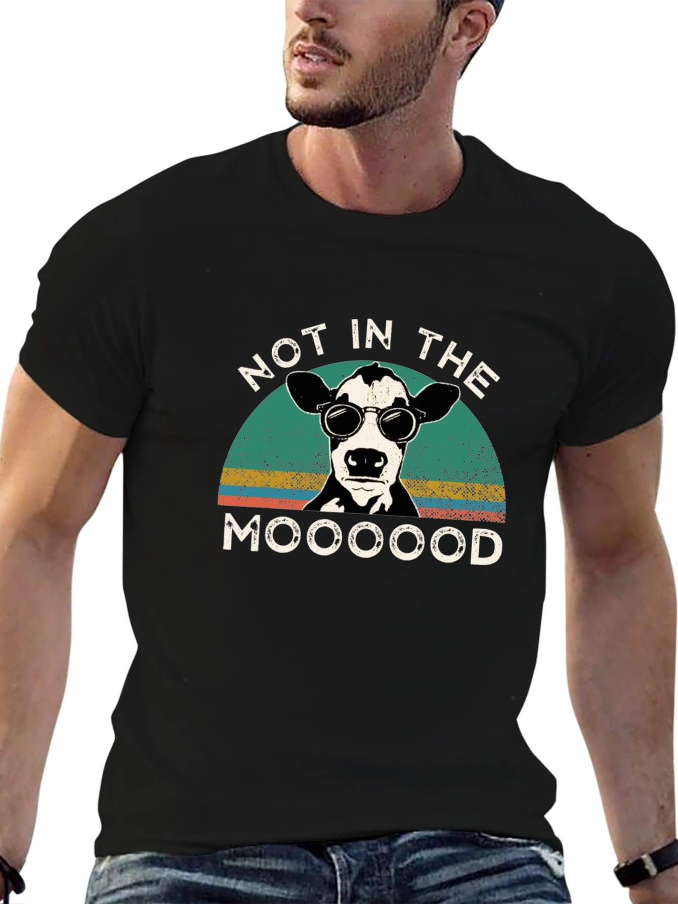 Not in the Mooood T-Shirt Cow Graphic Tee