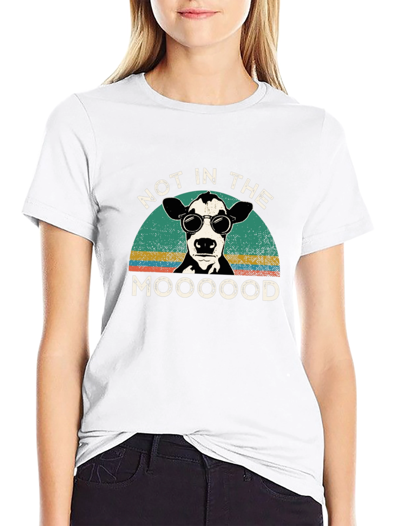 Not in the Mooood T-Shirt Cow Graphic Tee