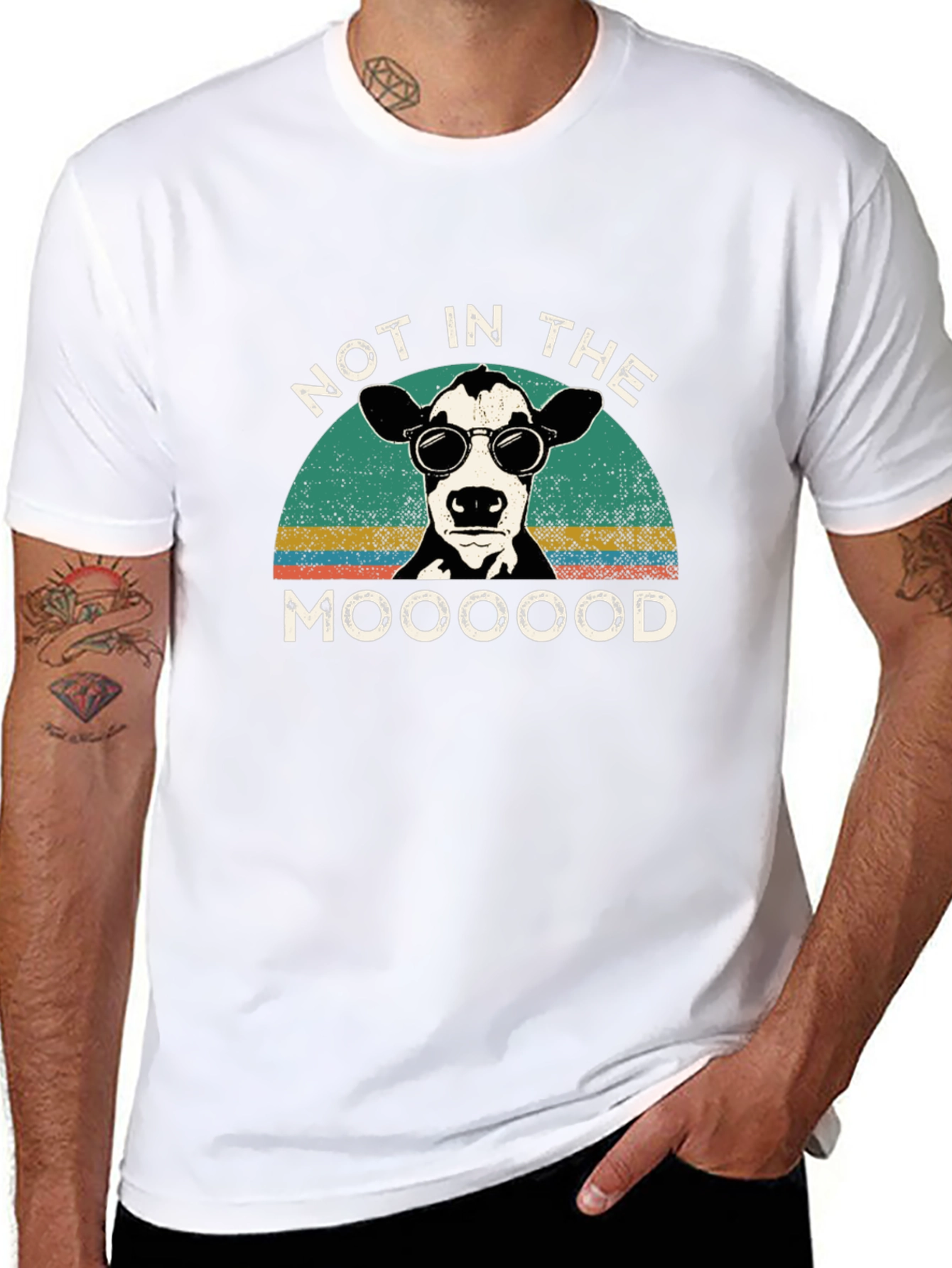Not in the Mooood T-Shirt Cow Graphic Tee
