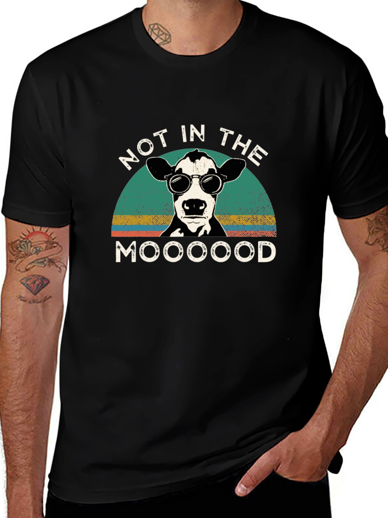 Not in the Mooood T-Shirt Cow Graphic Tee