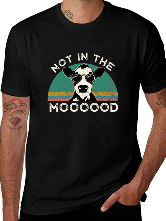 Not in the Mooood T-Shirt Cow Graphic Tee
