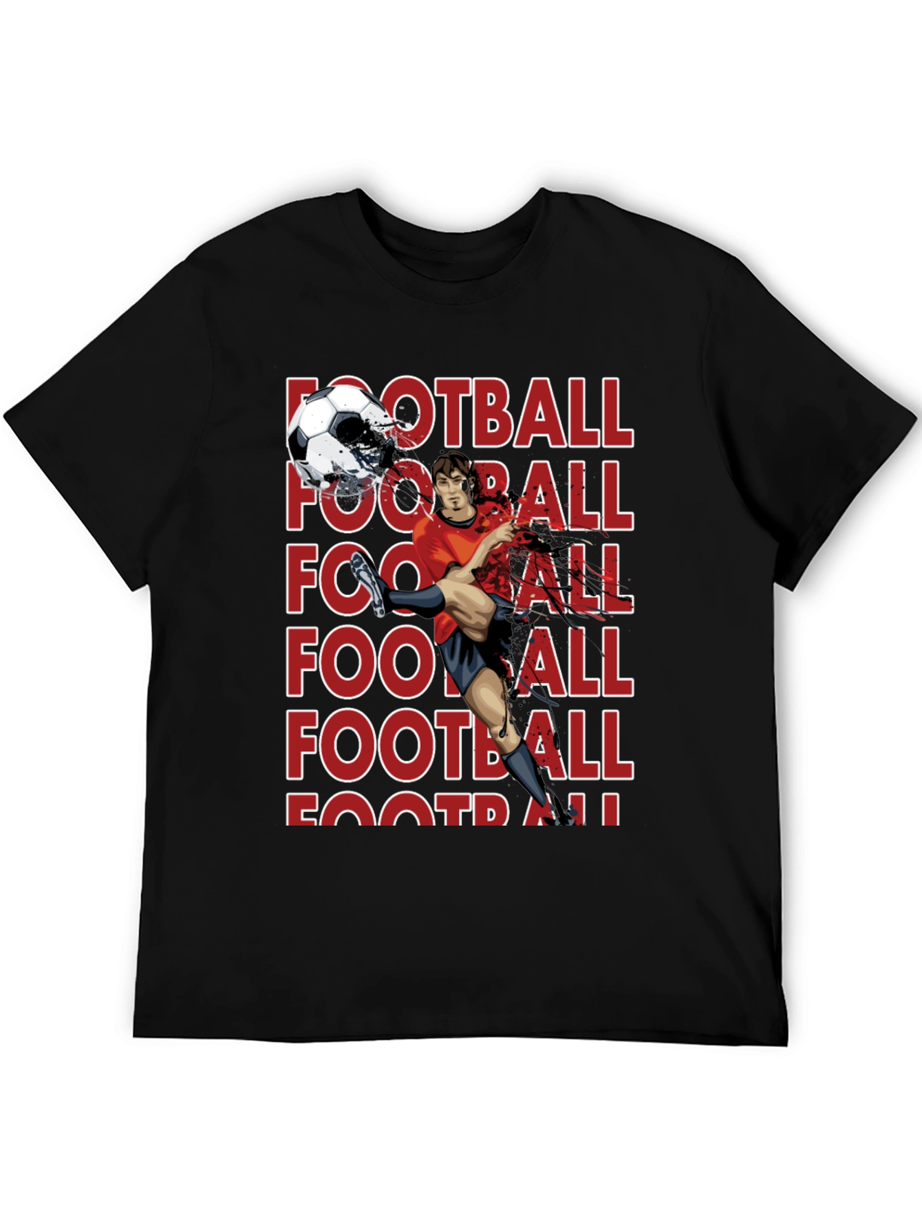 Football Player Graphic T-Shirt
