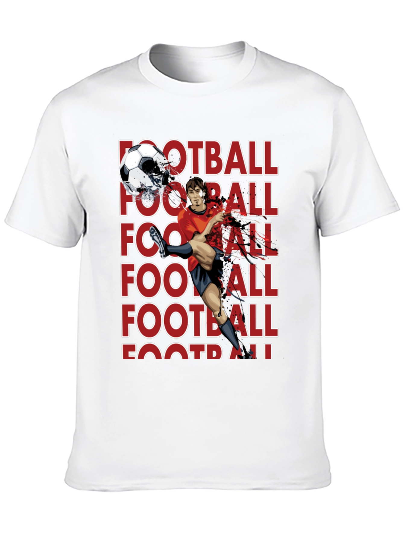 Football Player Graphic T-Shirt