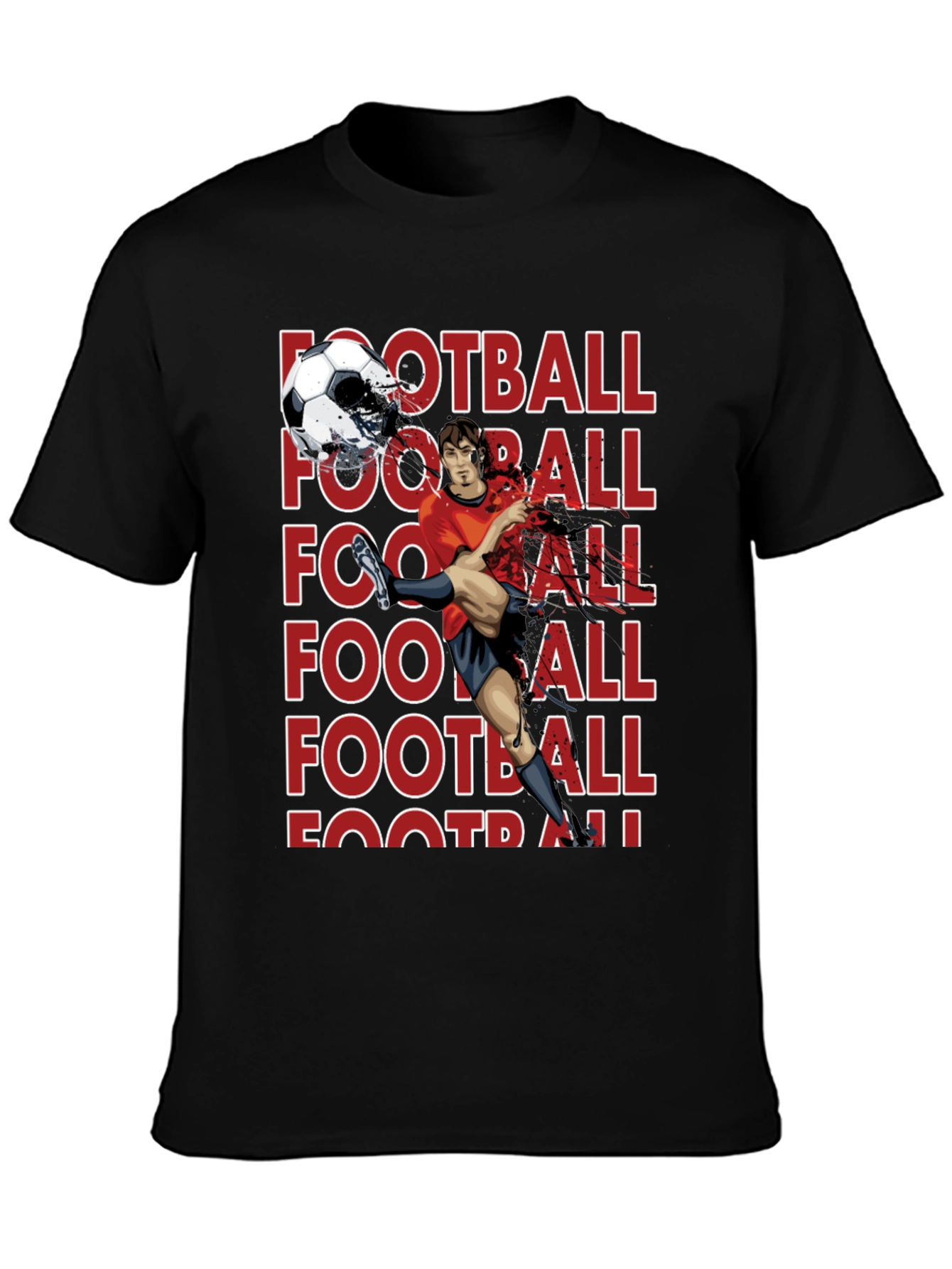 Football Player Graphic T-Shirt