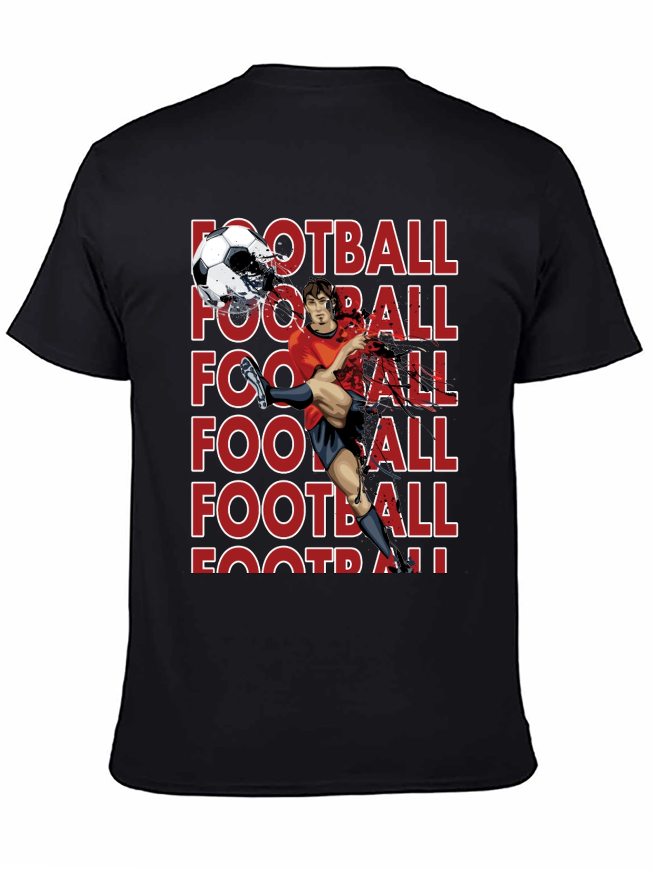Football Player Graphic T-Shirt