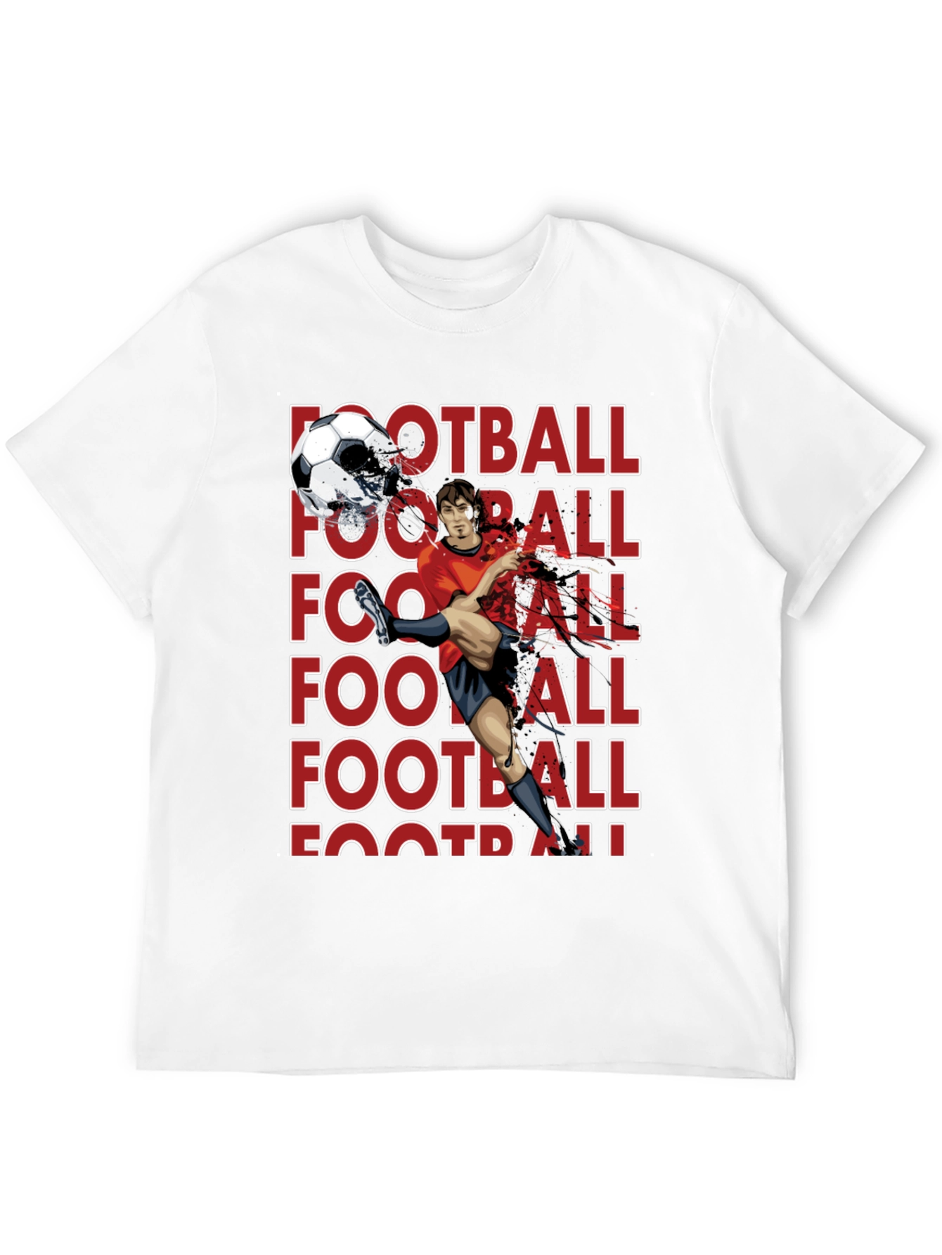Football Player Graphic T-Shirt