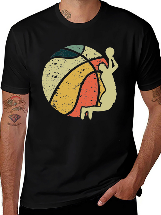 Retro Basketball Player Graphic T-Shirt