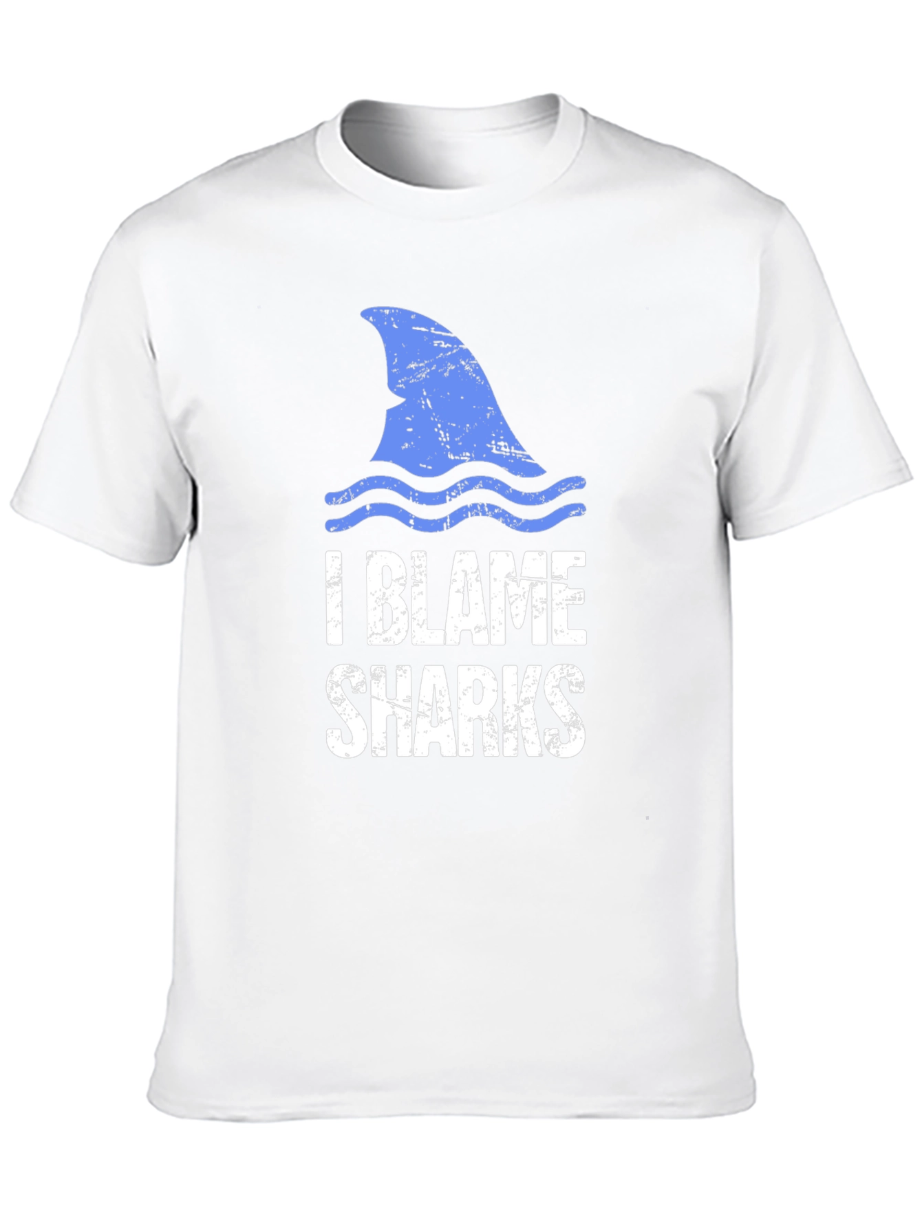 I Blame Sharks Graphic Tee - Black Cotton T-Shirt