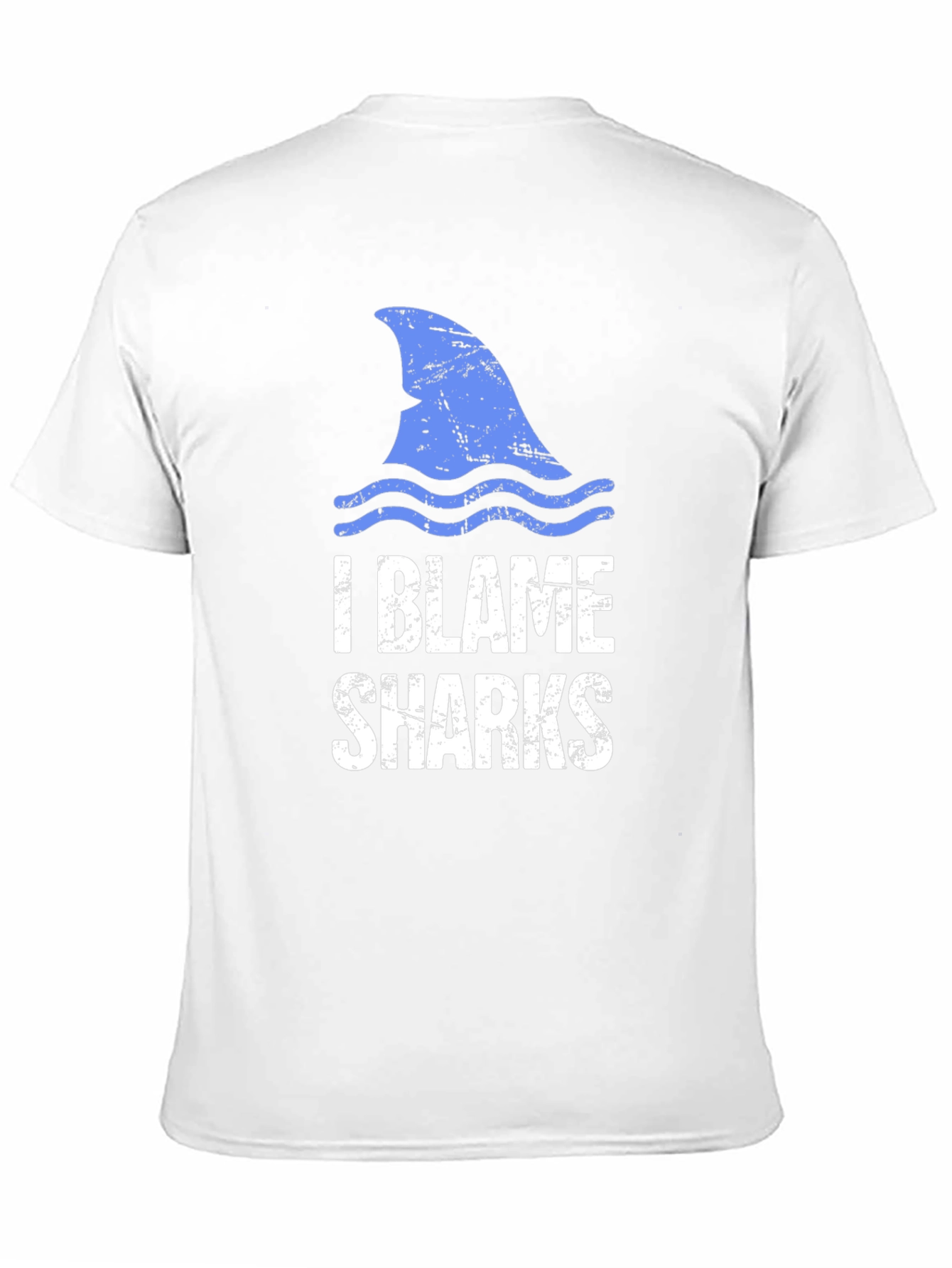 I Blame Sharks Graphic Tee - Black Cotton T-Shirt