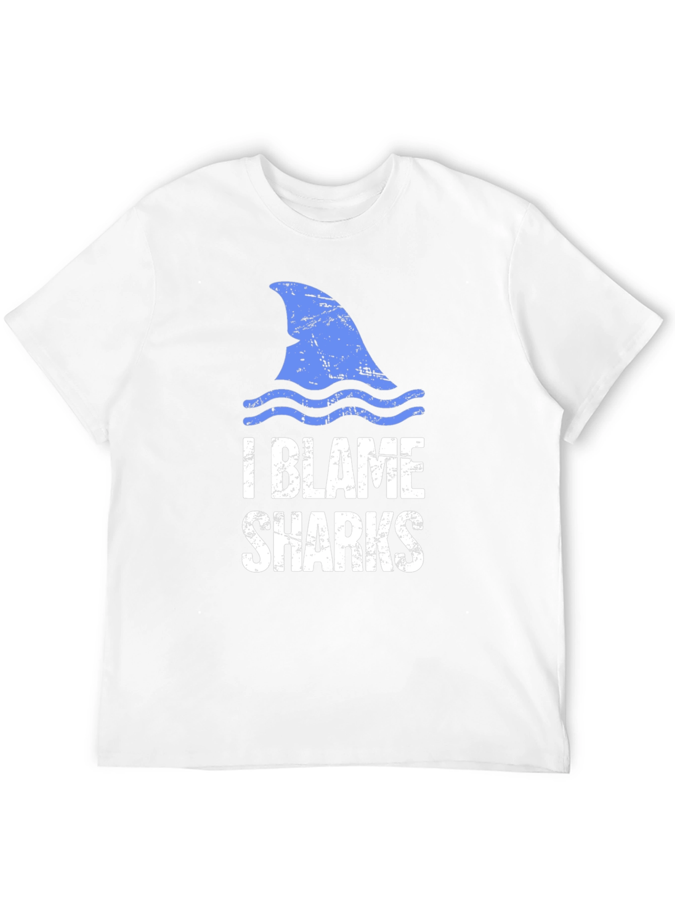 I Blame Sharks Graphic Tee - Black Cotton T-Shirt