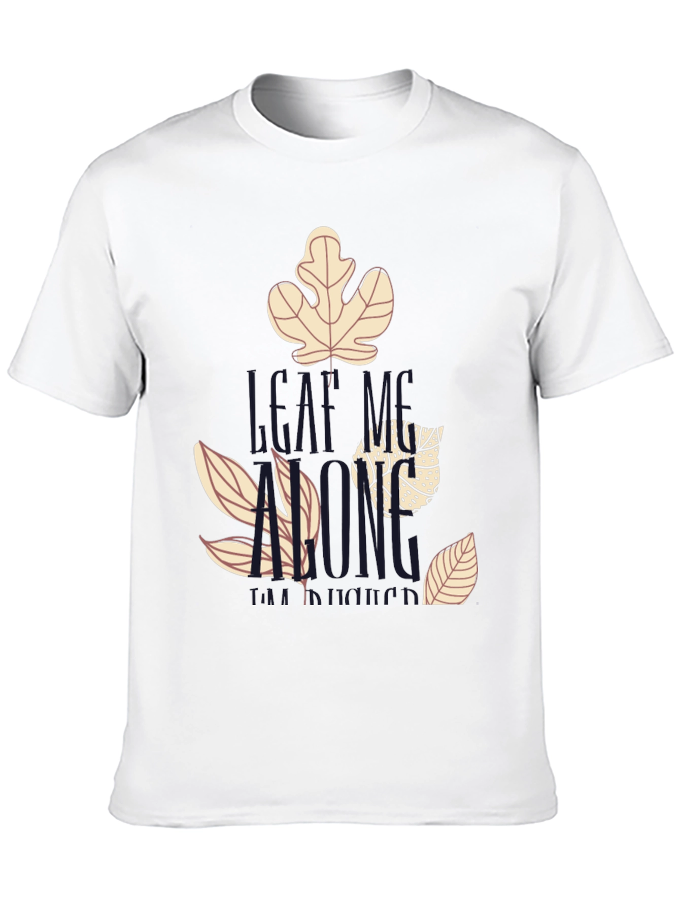 Leaf Me Alone Graphic T-Shirt - Black