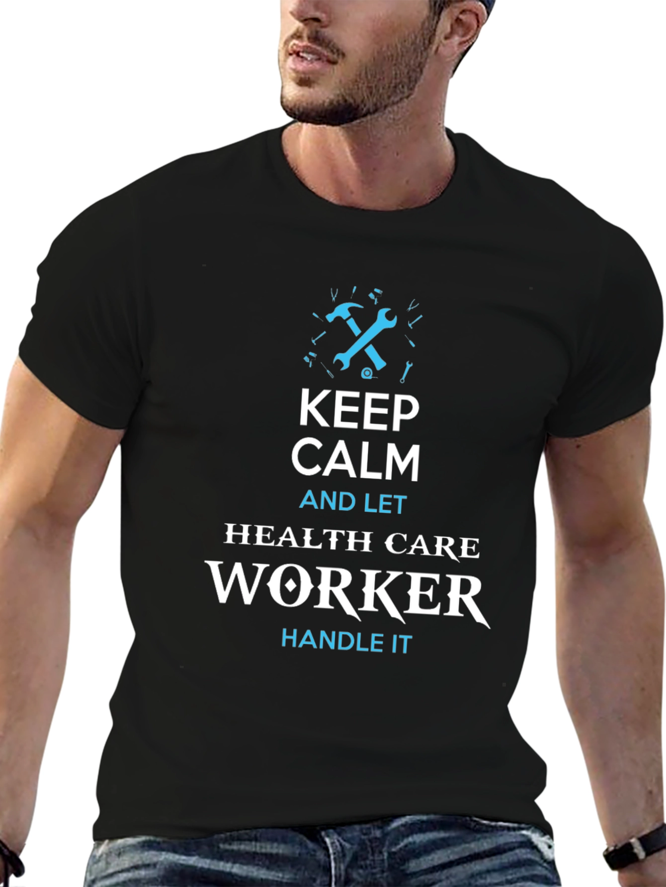 Keep Calm Health Care Worker Graphic T-Shirt